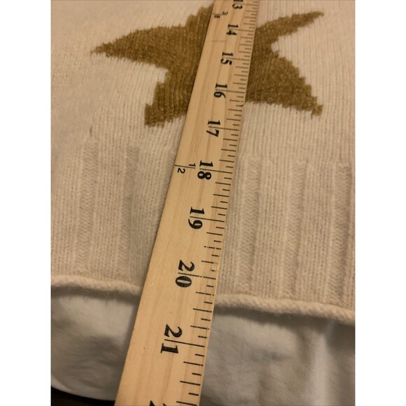 Madewell Star Pullover Sweater Cream 100% Merino Wool Women’s Large Cozy - Picture 12 of 12